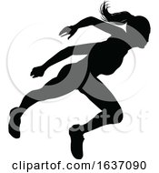 Runner Racing Track And Field Silhouette