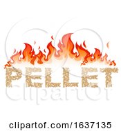 Poster, Art Print Of Flames And The Word Pellet