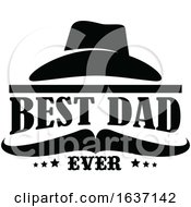 Black And White Best Dad Ever Fathers Day Design by Vector Tradition SM