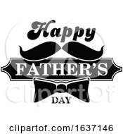 Poster, Art Print Of Black And White Happy Fathers Day Design