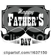 Poster, Art Print Of Black And White Happy Fathers Day Design