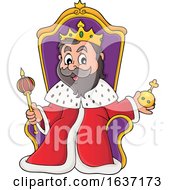 Poster, Art Print Of King Sitting On A Throne