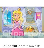Poster, Art Print Of Princess By A Fireplace