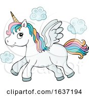 Poster, Art Print Of Cute Flying Unicorn