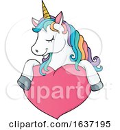Cute Unicorn And Heart by visekart