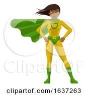Poster, Art Print Of Asian Super Hero Woman Cartoon