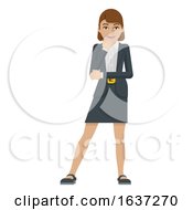 Business Woman Thinking Mascot Concept