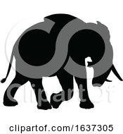 Poster, Art Print Of Elephant Safari Animal Silhouette