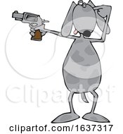 Cartoon Dog Shooting A Gun