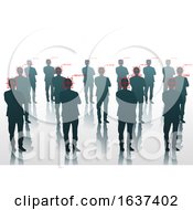 Poster, Art Print Of People In A Crowd Being Identified With Facial Recognition Software