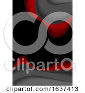 Abstract Red Black And Gray Flyer Background