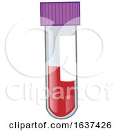 Poster, Art Print Of Cartoon Test Tube With Blood