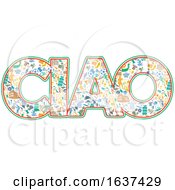 Poster, Art Print Of The Word Ciao With Italian Icons