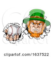Leprechaun Tough Cartoon St Patricks Day Character Or Baseball Sports Mascot