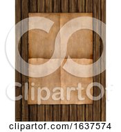 Poster, Art Print Of Grunge Style Paper On A Wooden Texture