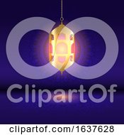 Poster, Art Print Of Ramadan Background With Hanging Lantern On Mandala Design