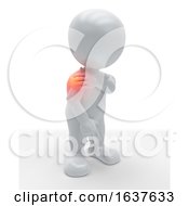 Poster, Art Print Of 3d Figure Holding His Shoulder In Pain