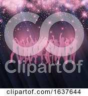 Party Crowd On Starry Background
