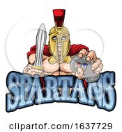 Poster, Art Print Of Spartan Trojan Gamer Warrior Controller Mascot