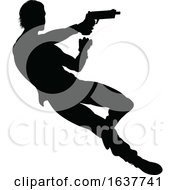 Poster, Art Print Of Action Movie Shoot Out Person Silhouette