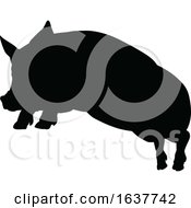 Pig Silhouette Farm Animal