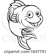 Goldfish Or Gold Fish Cartoon Character by AtStockIllustration