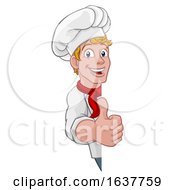 Chef Cook Baker Sign Thumbs Up Cartoon