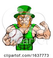 Leprechaun Holding Baseball Ball Sports Mascot