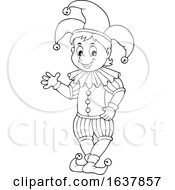 Poster, Art Print Of Black And White Happy Jester