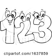 Poster, Art Print Of Black And White Happy Numbers