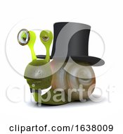 3d Lord Snail On A White Background