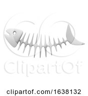 Cartoon 3d Fish Skeleton On A White Background by Steve Young