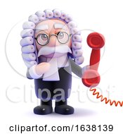 3d Judge Phone Call On A White Background