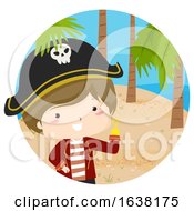 Poster, Art Print Of Kid Boy Pirate Hand Hook Island Illustration