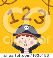 Poster, Art Print Of Kid Boy Pirate 123 Rope Illustration