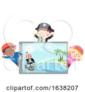 Kids Pirates Tablet Show Ship Island Illustration