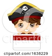Kid Boy Pirate Name Tag Illustration
