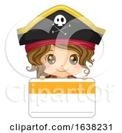 Kid Girl Pirate Tag Name Illustration