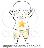 Poster, Art Print Of Kid Boy Doodle Shining Star Illustration