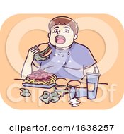 Poster, Art Print Of Boy Symptom Loss Control Over Amount Of Eating