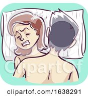 Poster, Art Print Of Couple Painful Sexual Intercourse Illustration