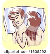 Poster, Art Print Of Couple Man Painful Ejaculation Sex Illustration