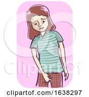 Girl Gonorrhea Genital Itching Illustration