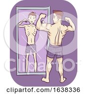 Poster, Art Print Of Man Symptom Feeling Thin Illustration
