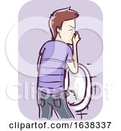 Poster, Art Print Of Man Symptom Foul Smelling Urine Illustration