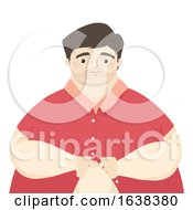 Man Cant Close Polo Shirt Illustration