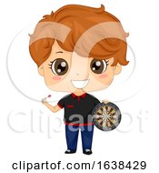 Kid Boy Darts Player Outfit Illustration