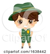 Kid Boy Park Ranger Uniform Illustration