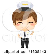 Kid Boy Pilot Illustration