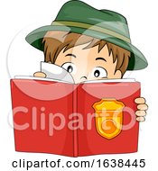 Poster, Art Print Of Kid Boy Ranger Read Activity Book Illustration